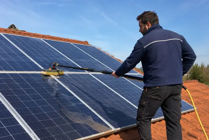Nettoyage et entretien de panneaux solaires à Lourquen